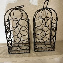 Set of 2 Metal Wine Racks