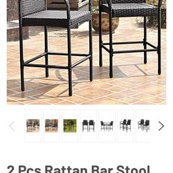 Rattan Bar Stools.