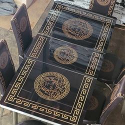 Versace inspired table set Dining Table for Sale in San Antonio TX OfferUp