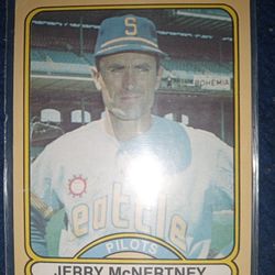 Jerry Mcnertney Seattle Pirates 1969 Baseball Card