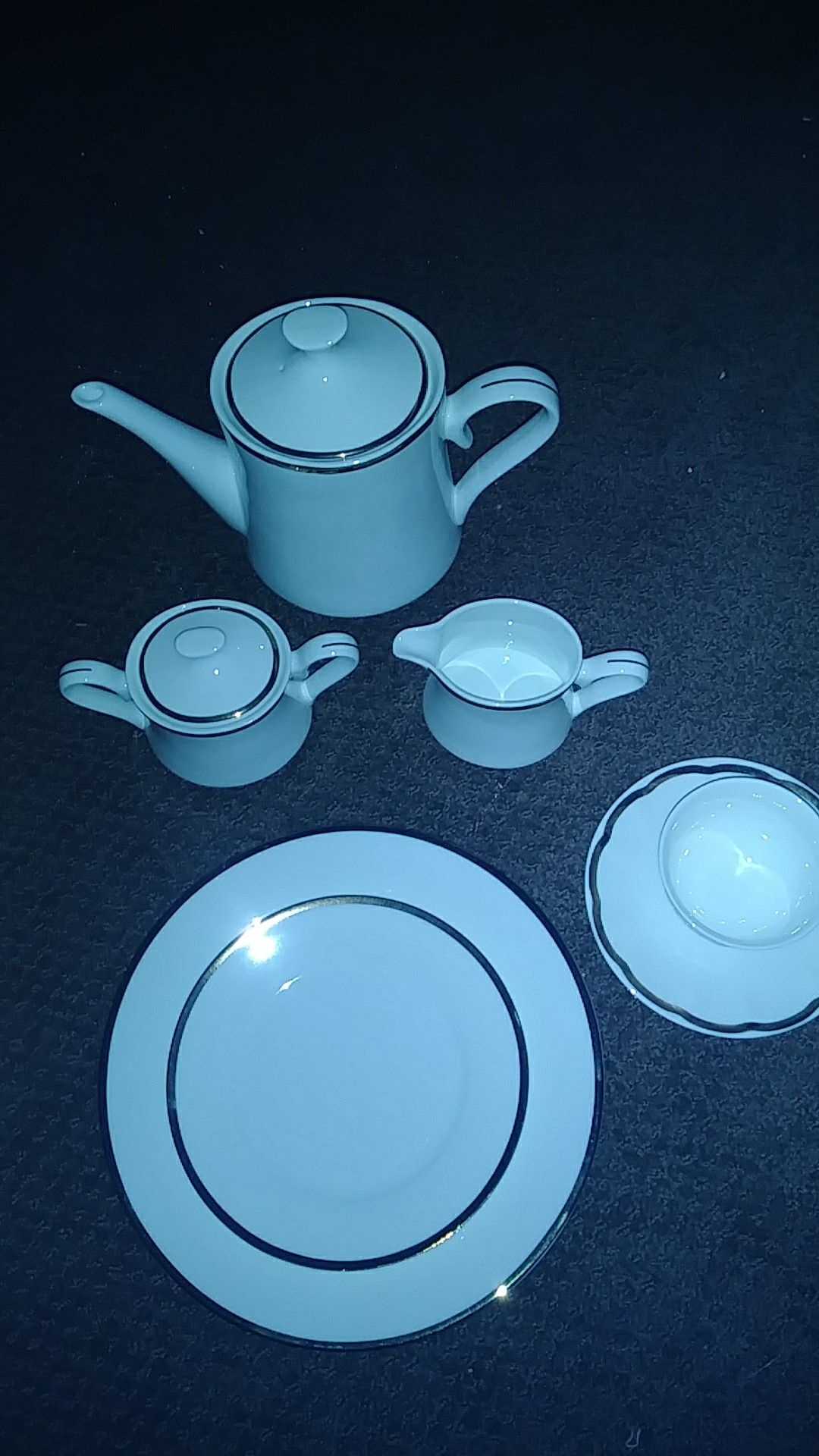 24 piece vintage bone fine china tea set