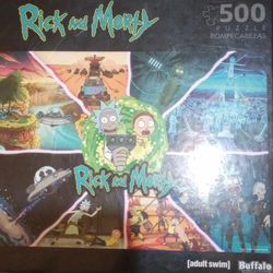 500piece Rick And Morty Puzzle+ Total Rickall