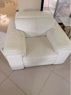 Leather recliner chair