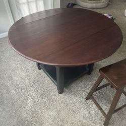 Wooden Table w/ Stools