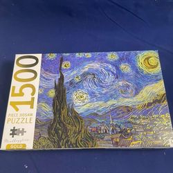 Mindbogglers Gold 1500-piece jigsaw puzzle Vincent van Gogh "The Starry Night"