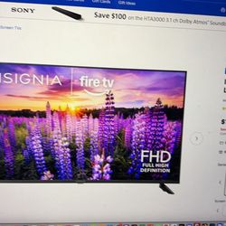 Insignia F40 Smart led Fire Tv 40” New