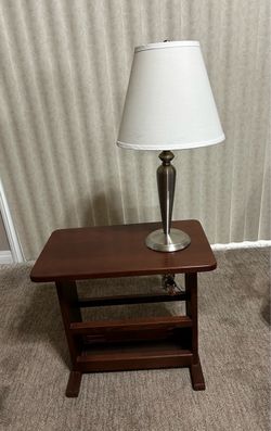 Side table with lamp