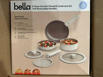 Bella 8 Piece Ceramic Pots & Pan Set