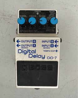 Boss DD-7 Digital Delay guitar effects pedal.