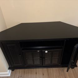 Black Wood TV Stand – $30 OBO (Or Best Offer)