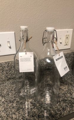 Two class ikea bottles
