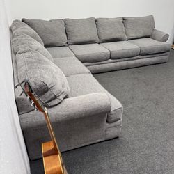 Long Gray L Sectional Couch - We Can Deliver