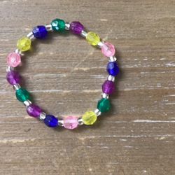 Stretch Bracelet Multi Color Beads