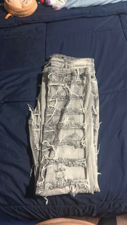 stacked grey jeans (42x36)