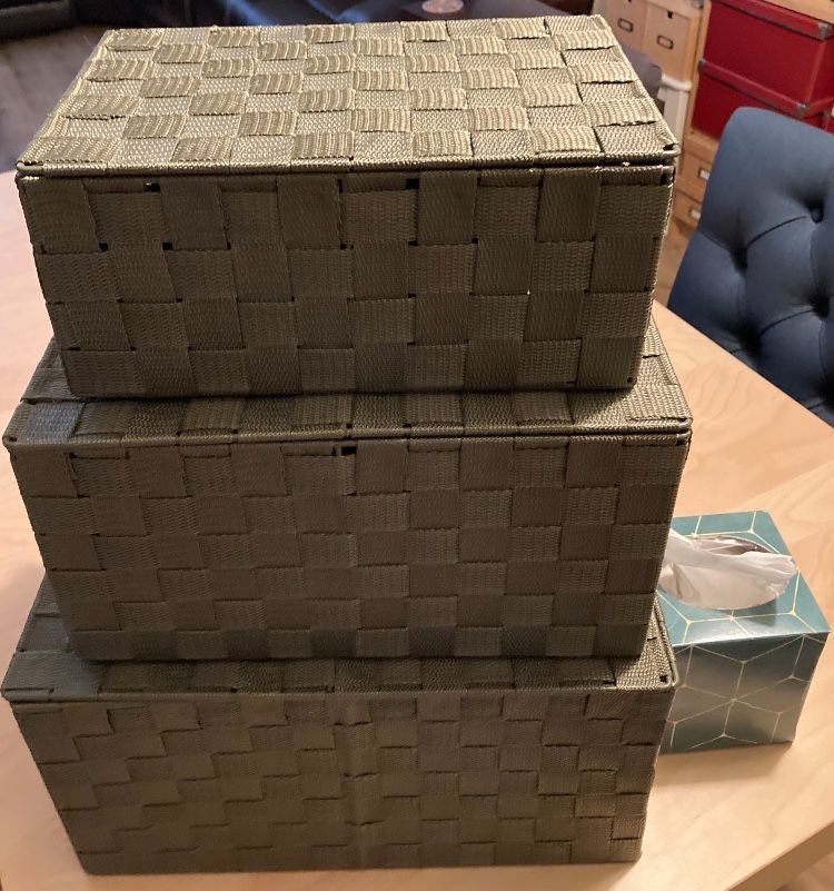 Fabric Storage Bins X3