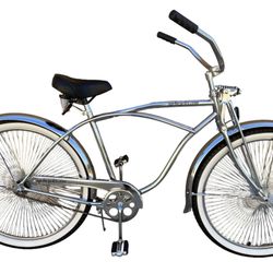 26" Lowrider Complete Bike Black/Chrome or 26" Lowrider Complete Bike Chrome