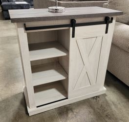 NEW ACCENT CABINET ANTIQUE WHITE COLOR || SKU#ASHTV-000358TC