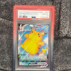 2021 POKEMON CELEBRATIONS SURFING PIKACHU VMAX #009 FULL ART PSA 10 