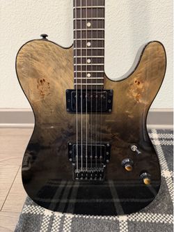Schecter PT Standard Electric Guitar - Black Fade Burst Burl