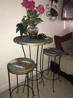 Table and matching stool set
