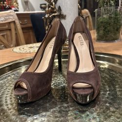 Guess Brown suede High Heels 8.5