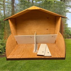 Vintage 2000s Wooden Breyer Model Horse Barn Structure, 20x12x14”, AS IS