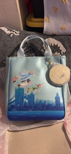 Loungefly Disney Peter Pan you can fly glow tote bag
