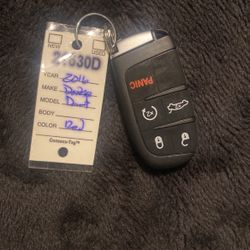 2016 Dodge Dart Key Fob With Key 