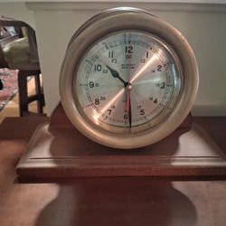 ACCURACY SHIP'S TIME QUARTS BRASS CLOCK