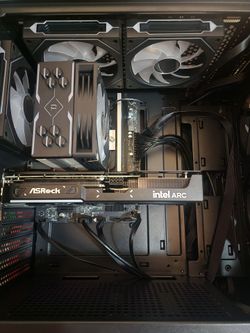 Gaming PC B580 GPU, Ryzen 7 5700G CPU & B650M Motherboard, ATX 550W PSU, 5 ARGB Fans + Hub, No Ram or SSD.