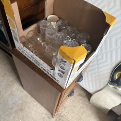 Box Of Glass Cups 
