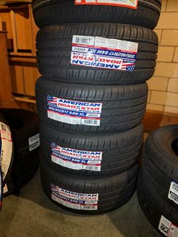 205/40/17 American 4 new tires mounted and balanced included
