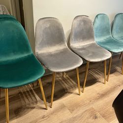 Modern Velvet Gold Dining Chairs Pick A Color