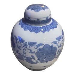 Vintage Blue & White  Ginger Jar