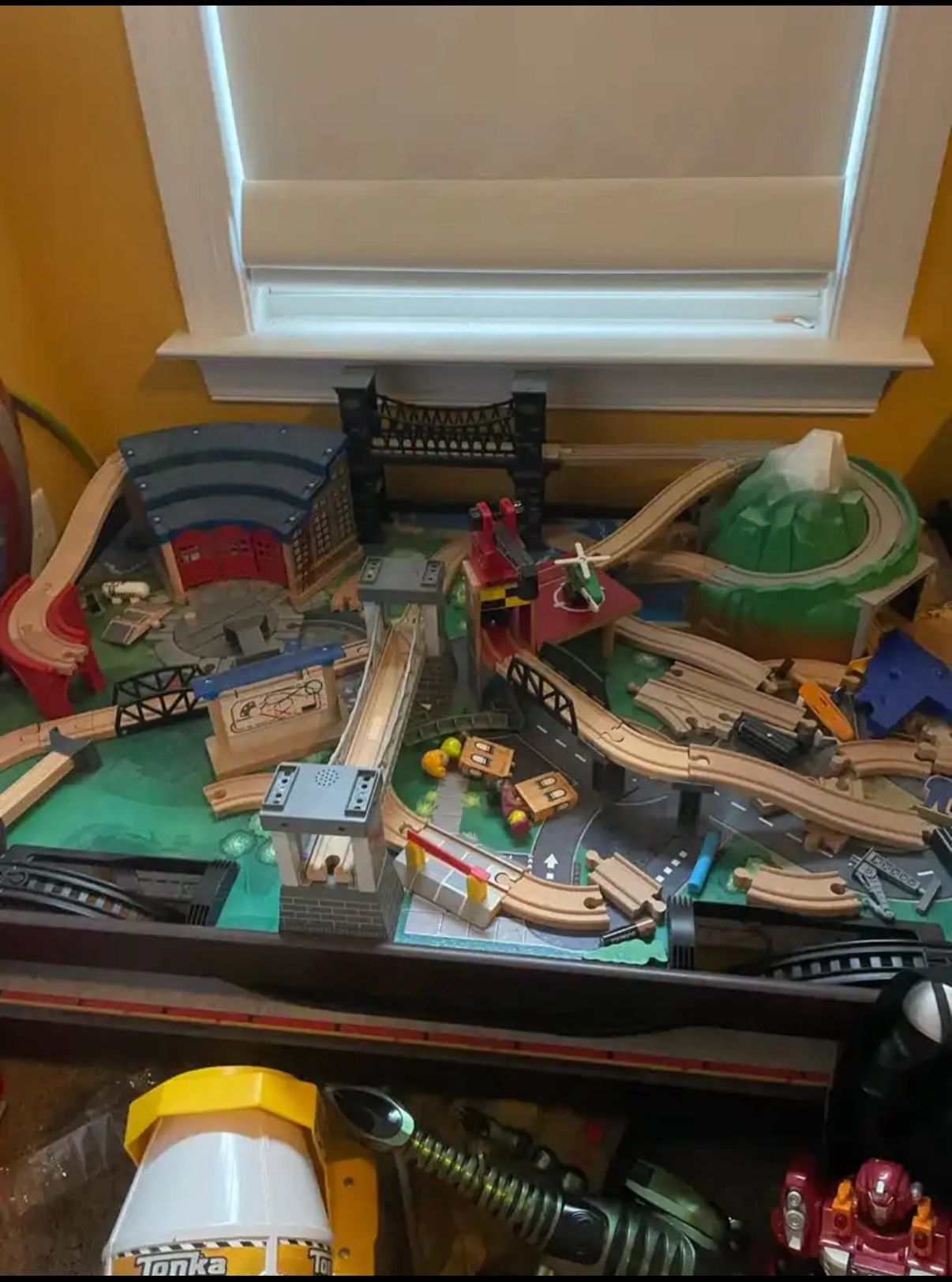 Wooden Table Train Set