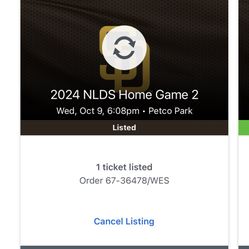 San Diego Padres Vs La Los Angeles Dodgers Wednesday October 9 One Single Ticket Section 304