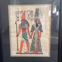 Egyptian Picture Rare Authentic Hand Painted Ancient Egyptian Papyrus