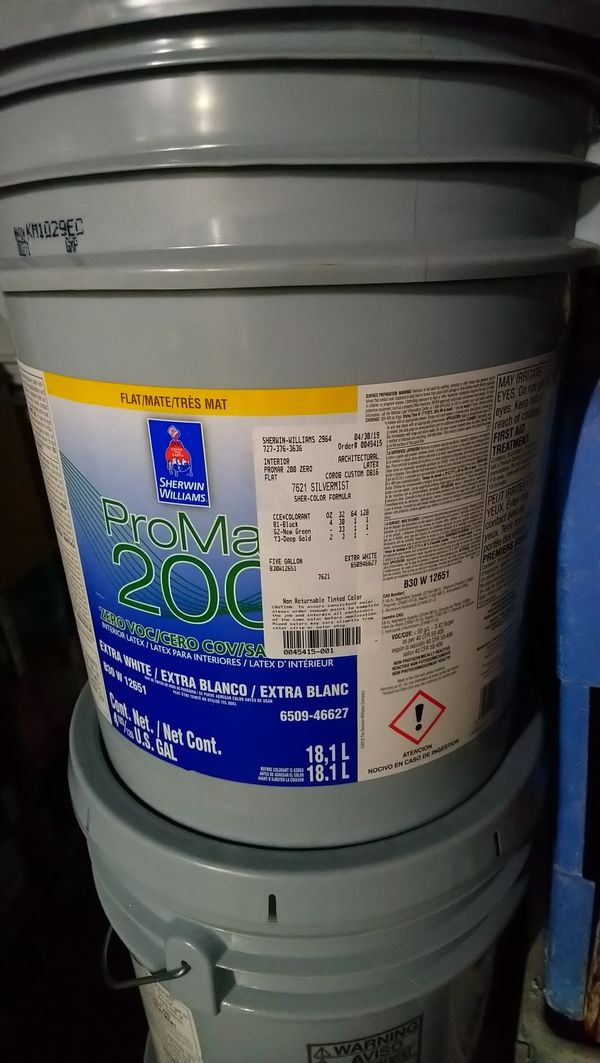 Sherwin Williams ProMar 200 flat interior paint for Sale in New Port