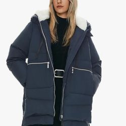 Orolay Women's Thickened Down Jacket- Navy Blue 