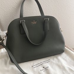 Kate Spade Leather Olive Green Handbag