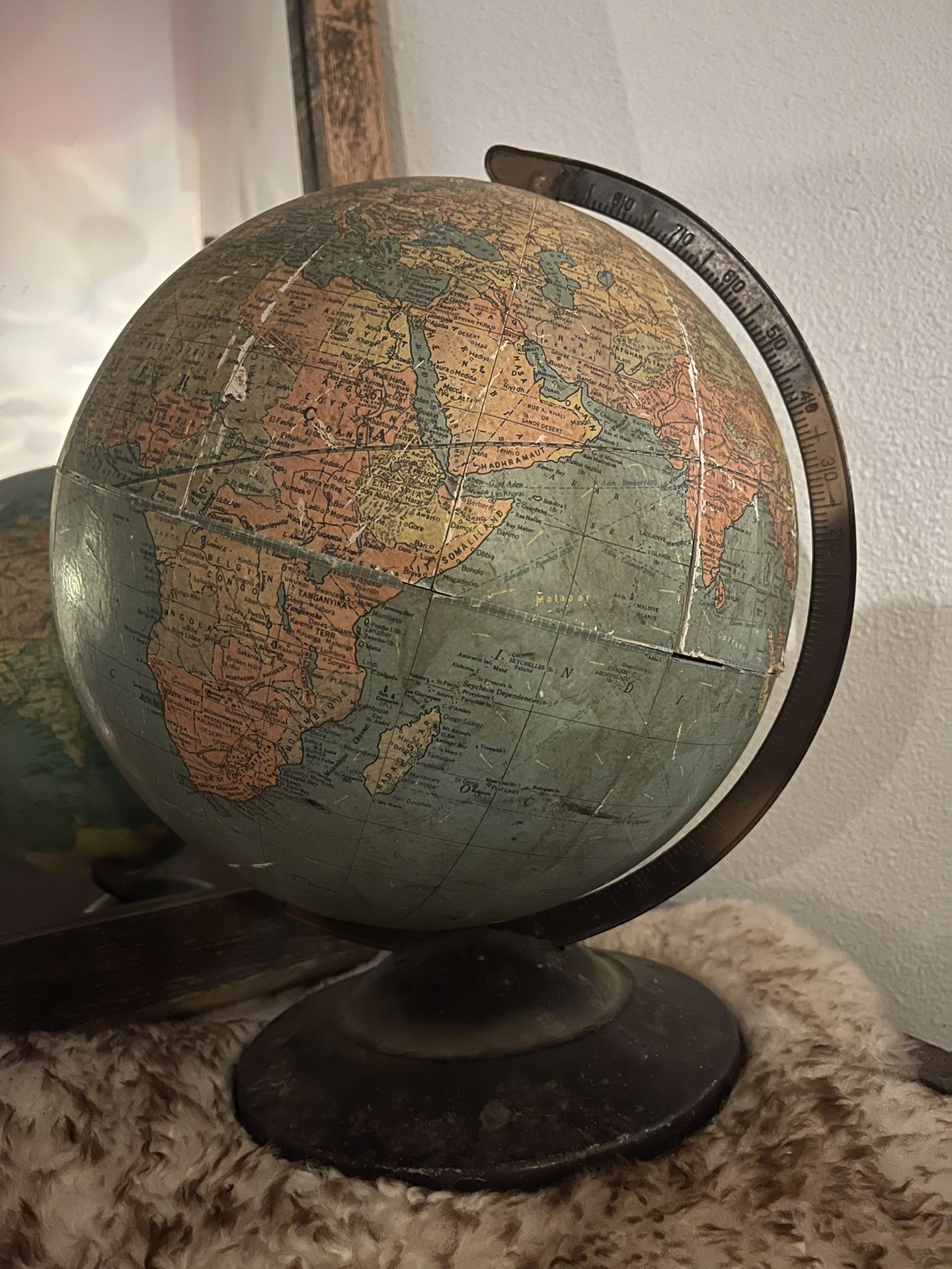 Old Vintage USSR 12 In Standard Replogle Globe Chicago IL