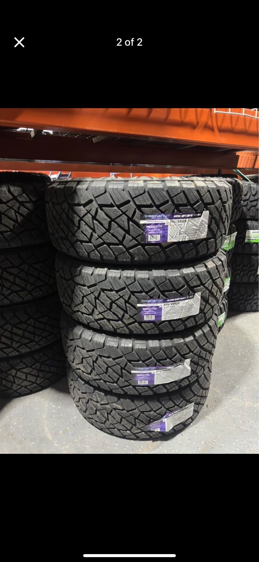 275/55/20 Predator New Mutant X-AT 10ply Tires