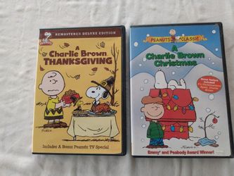 Thanksgiving and Christmas movies- Charlie Brown and Snoopy DVD's