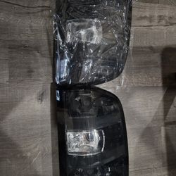 2007-2014 Chevrolet Silverado GMC Sierra Smoked Halogen Tail light Pair