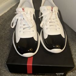 Black & white Prada Sneakers