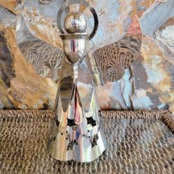 Silver plated Angel Candle Holder, Vintage