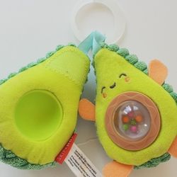 Skip Hop Plush Farmstand Avocado Interactive Rattle Stroller Baby Activity Toy
