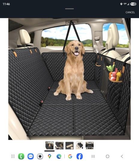 Lekereise Back Seat Extender for Dogs - Dog Car Seat Cover for Back Seat, Hard Bottom Dog Hammock for Car, Camping Air Mattress, Hammock Travel Bed fo