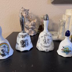 Vintage Porcelain Bell Collection – Japan, Taiwan, Universal Studios Souvenir Bells