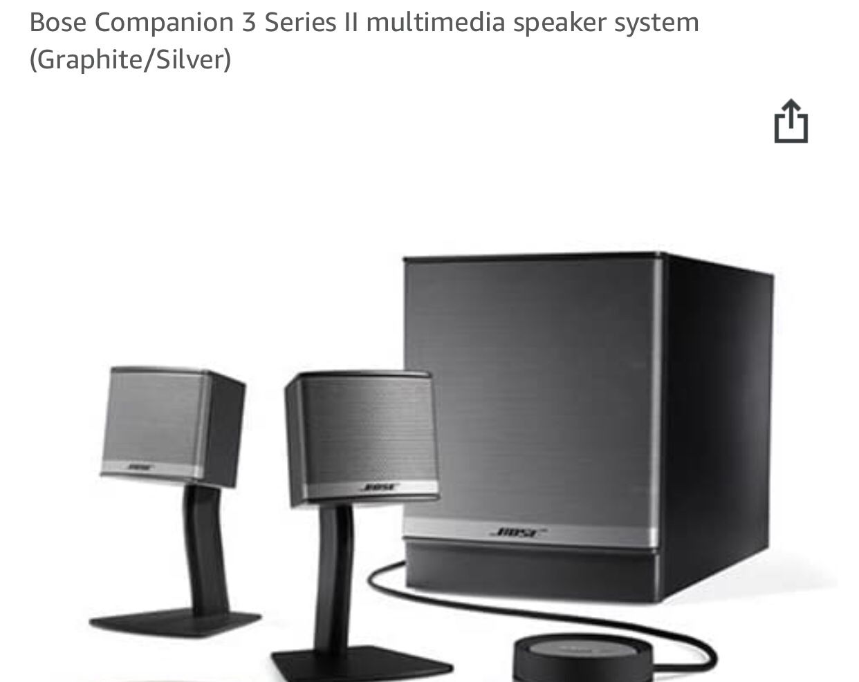 Bose Companion 3 Series ii Speaker System 